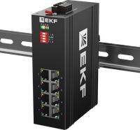Коммутатор промышленный неуправляемый U-8GT, 8 портов 10/100/1000Base-T(X) RJ45, монтаж на динрейку TSX EKF (EKF) TSX-U-8GT