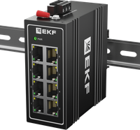 Коммутатор промышленный неуправляемый U-8T, 8 портов 10/100Base-T(X) RJ45, монтаж на динрейку TSX EKF (EKF) TSX-U-8T