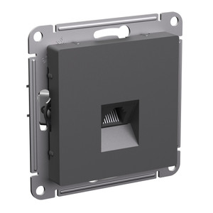 ATLASDESIGN РОЗЕТКА компьютерная RJ45, кат. 5Е, механизм, БАЗАЛЬТ (Systeme Electric) ATN001483