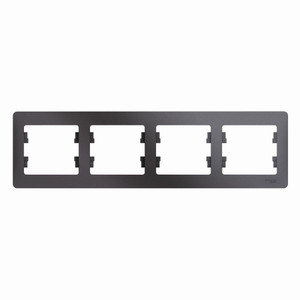 GLOSSA рамка 4-постовая горизонтальная графит (Systeme Electric) GSL001304