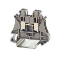 Клемма проходная, винтовой зажим, 2 точки подключения, 6 кв.мм, серая (DKC) TUR-6