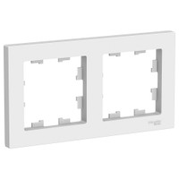 Рамка двухпостовая ATLASDESIGN универсальная белый (Systeme Electric) ATN000102