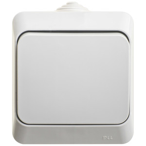 ЭТЮД Переключатель одноклавишный наружный IP44 серый (Systeme Electric) BA10-046C