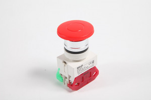 Кнопка красная с фиксацией AE-22 Гриб 220В ВK-22 1 1но+1нз (Dekraft) 25038DEK