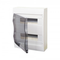 Щит распределительный навесной белый City9 (ЩРн-П-24) дверь прозрачная на 24 модуля IP40 (Systeme Electric) EZ9E212S2SRU