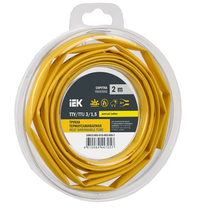 Трубка термоусадочная ТТУ нг-LS 3/1,5 желтая (2м/упак) IEK (IEK) UDR12-003-D15-002-K05-T