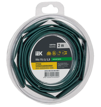 Трубка термоусадочная ТТУ нг-LS 3/1,5 зеленая (2м/упак) IEK (IEK) UDR12-003-D15-002-K06-T
