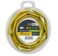 Трубка термоусадочная ТТУ нг-LS 3/1,5 желто-зеленая (2м/упак) IEK (IEK) UDR12-003-D15-002-K52-T