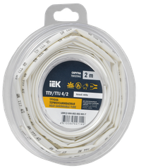 Трубка термоусадочная ТТУ нг-LS 4/2 белая (2м/упак) IEK (IEK) UDR12-004-002-002-K01-T