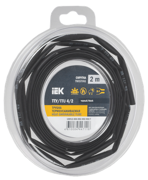 Трубка термоусадочная ТТУ нг-LS 4/2 черная (2м/упак) IEK (IEK) UDR12-004-002-002-K02-T