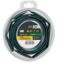 Трубка термоусадочная ТТУ нг-LS 4/2 зеленая (2м/упак) IEK (IEK) UDR12-004-002-002-K06-T