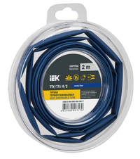 Трубка термоусадочная ТТУ нг-LS 4/2 синяя (2м/упак) IEK (IEK) UDR12-004-002-002-K07-T