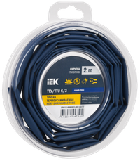 Трубка термоусадочная ТТУ нг-LS 6/3 синяя (2м/упак) IEK (IEK) UDR12-006-003-002-K07-T