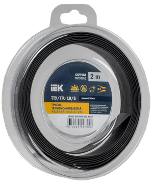 Трубка термоусадочная ТТУ нг-LS 10/5 черная (2м/упак) IEK (IEK) UDR12-010-005-002-K02-T