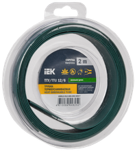 Трубка термоусадочная ТТУ нг-LS 12/6 зеленая (2м/упак) IEK (IEK) UDR12-012-006-002-K06-T