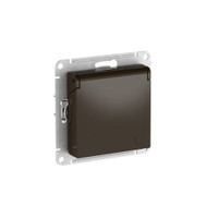 ATLASDESIGN РОЗЕТКА с заземлением со шторкой с крышкой, 16А,IP20, быстрозажимные клеммы, МОККО (Systeme Electric) ATN000646S