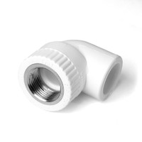 Угольник 20x1/2' ВР комбинированный, полипропиленовый, белый (PRO AQUA) PA26008P