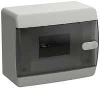 Корпус пластиковый навесной на 6 модулей ЩРН-П-6 IP41 UNION Compact черная прозрачная дверь (IEK) UIC-KP12-N-06-41-K01