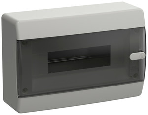 Корпус пластиковый навесной на 12 модулей ЩРН-П-12 IP41 UNION Compact черная прозрачная дверь (IEK) UIC-KP12-N-12-41-K01