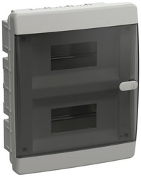 Корпус пластиковый встраиваемый на 18 модулей ЩРВ-П-18 IP41 UNION Compact черная прозрачная дверь (IEK) UIC-KP12-V-18-41-K01