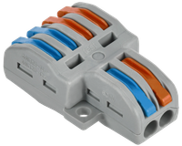 Строительно-монтажная клемма СМК 222-4124 проходная разветвительная (50шт/упак) IEK (IEK) UKZ20-4124-050