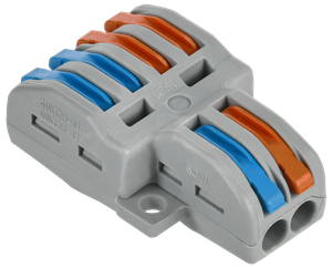 Строительно-монтажная клемма СМК 222-4124 проходная разветвительная (50шт/упак) IEK (IEK) UKZ20-4124-050