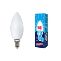 Лампа светодиодная LED-C37-11W/NW/E14/FR/NR Форма свеча, матовая. Серия Norma. Белый свет (4000K). Картон. ТМ Volpe (Uniel) UL-00003811