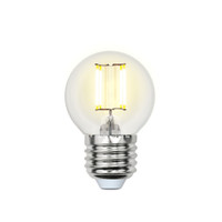 Лампа светодиодная. Форма ''шар'', прозрачная. Air. (4000K). LED-G45-6W/NW/E27/CL GLA01TR (Uniel) LEDG456WNWE27CLGLA01TR