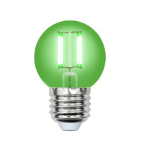 Лампа светодиодная декоративная цветная LED 5вт 200-250В шар 350Лм Е27 ЗЕЛЕНЫЙ Air color (Uniel) UL-00002988