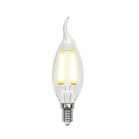 LED-CW35-7,5W/NW/E14/CL GLA01TR Лампа светодиодная. Форма ''свеча на ветру'', прозрачная. Серия Air. Белый свет (4000K). Картон. ТМ (Uniel) LEDCW357,5WNWE14CLGLA01TR