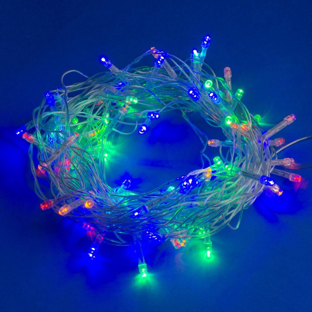 Гирлянда светодиодная 10м 90 светодиодов Разноцветный свет Провод прозрачный ULD-S1000-090/STA MULTI IP20 (Uniel) UL-00007179