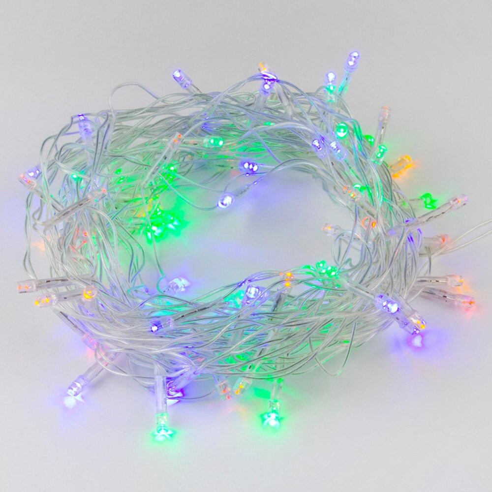 Гирлянда светодиодная 10м 90 светодиодов Разноцветный свет Провод прозрачный ULD-S1000-090/STA MULTI IP20 (Uniel) UL-00007179