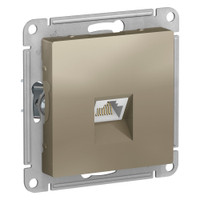 Розетка ATLASDESIGN компьютерная RJ45 механизм шампань (Systeme Electric) ATN000583