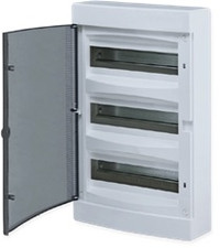 Щит распределительный навесной Unix прозрачная дверь 4х18 модулей IP40 PROxima (EKF) ux-4х18-n