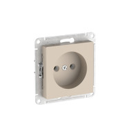 ATLASDESIGN РОЗЕТКА без заземления без шторок, 16А, быстрозажимные клеммы, ПЕСОЧНЫЙ (Systeme Electric) ATN001241S