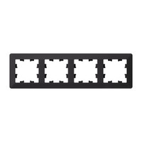 ATLASDESIGN AIR 4-постовая РАМКА, КАРБОН/дымчатый черный (Systeme Electric) ATN221004