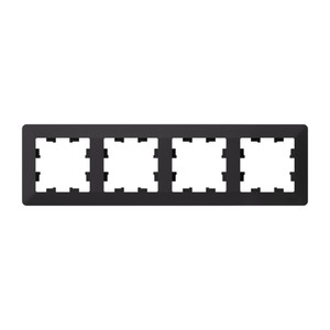 ATLASDESIGN AIR 4-постовая РАМКА, КАРБОН/дымчатый черный (Systeme Electric) ATN221004