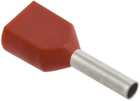 Наконечник кабельный НШвИ 2х0.75-8 темно-красный НГИ2 (IEK) UTE10-D75-100