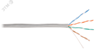 Кабель витая пара СORDLINE U/UTP 5e Сu 4х2х0.46 PVC IN BASE серый 305м (Cordline) CL-CuI5E04U-046SO-PVC-GY-305