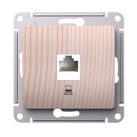 GLOSSA розетка компьютерная RJ45 кат.5Е, механизм, сосна (Systeme Electric) GSL001581K