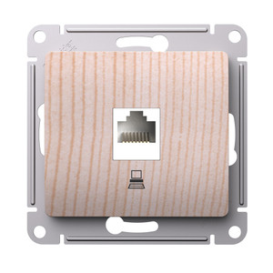 GLOSSA розетка компьютерная RJ45 кат.5Е, механизм, сосна (Systeme Electric) GSL001581K