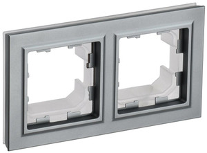 BRITE Рамка 2 поста IP44 РУ-2-БрС-44 сталь (IEK) BR-M22-44-K46