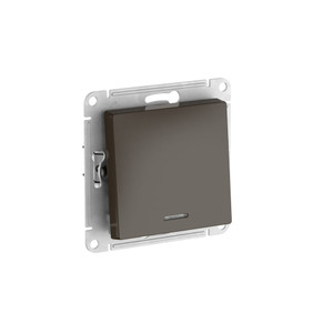 ATLASDESIGN 1-клавишный ВЫКЛЮЧАТЕЛЬ с подсветкой ,сх.1а, 10АХ, быстрозажимные клеммы, МОККО (Systeme Electric) ATN000613S