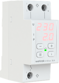 Реле напряжения c контролем тока Welrok VI-50 red (WELROK)