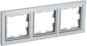 BRITE Рамка 3 поста РУ-3-БрА алюминий (IEK) BR-M32-K47