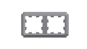 ATLASDESIGN ANTIQUE 2-постовая рамка, универсальная, СТАЛЬ (Systeme Electric) ATN100902