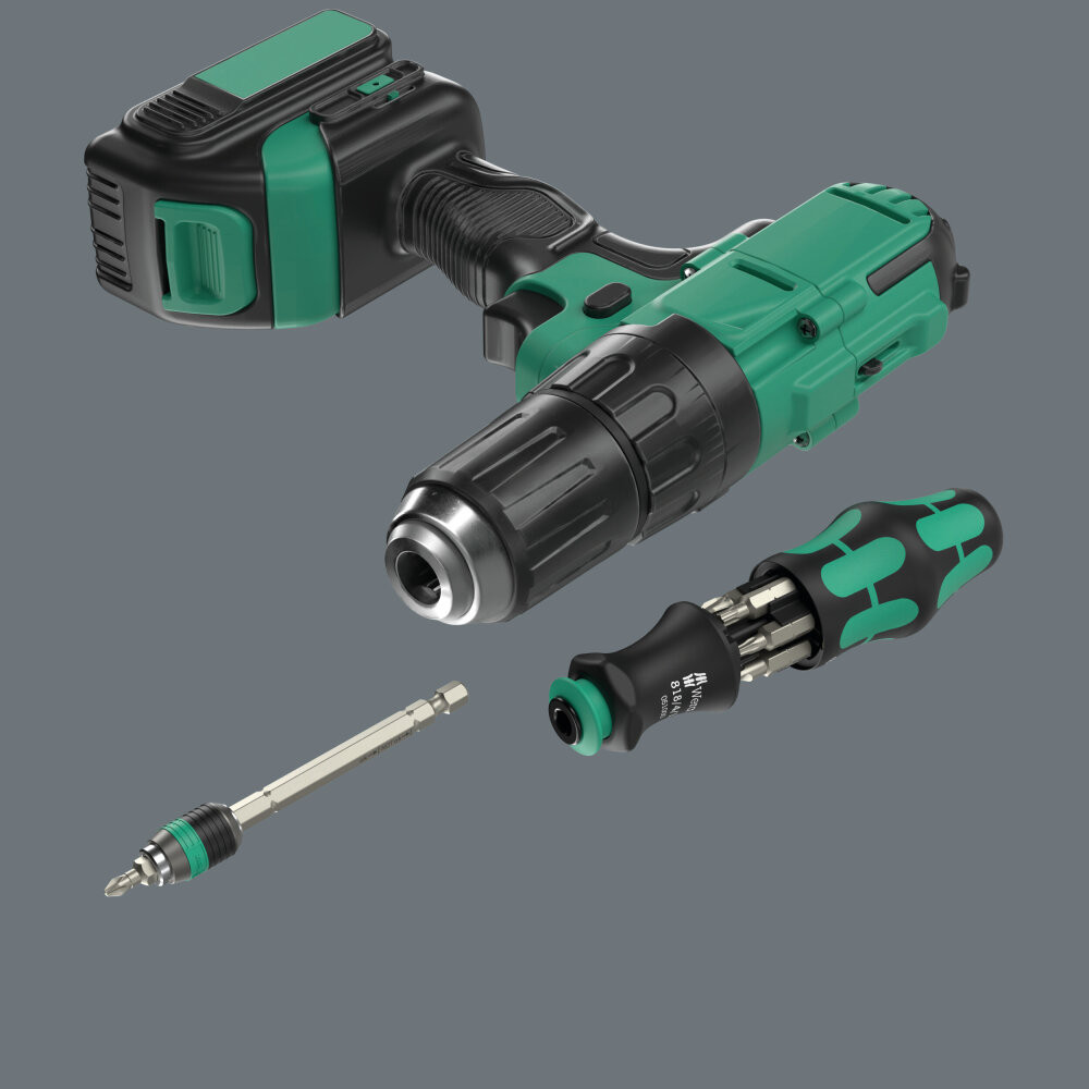 Набор бит с рукояткой-битодержателем Набор Kraftform Kompakt 28 и патроном Rapidaptor с сумкой 6 предметов (Wera) WE-134491