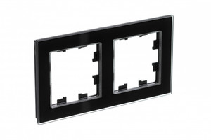 Рамка двухпостовая ATLASDESIGN NATURE, ОРГАНИЧЕСКОЕ СТЕКЛО ЧЕРНЫЙ (Systeme Electric) ATN321002