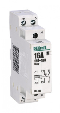 Контактор модульный 1НО+1НЗ 16А 230В МК-103 (Dekraft) 18051DEK