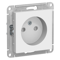 Розетка ATLASDESIGN без заземления со шторками 16А механизм белый (Systeme Electric) ATN000149